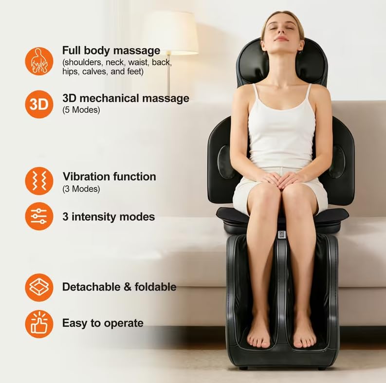Portable Full Body Massage Mat with Heat & Vibration T590453