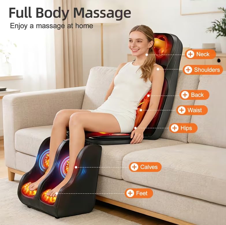 Portable Full Body Massage Mat with Heat & Vibration T590453