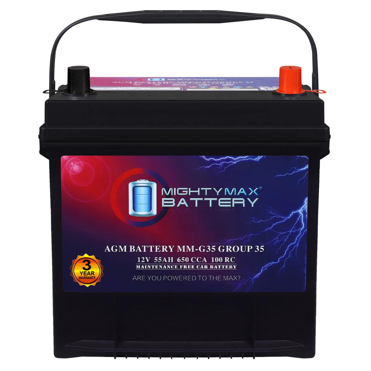 12V 55Ah AGM Replacement Battery Q682