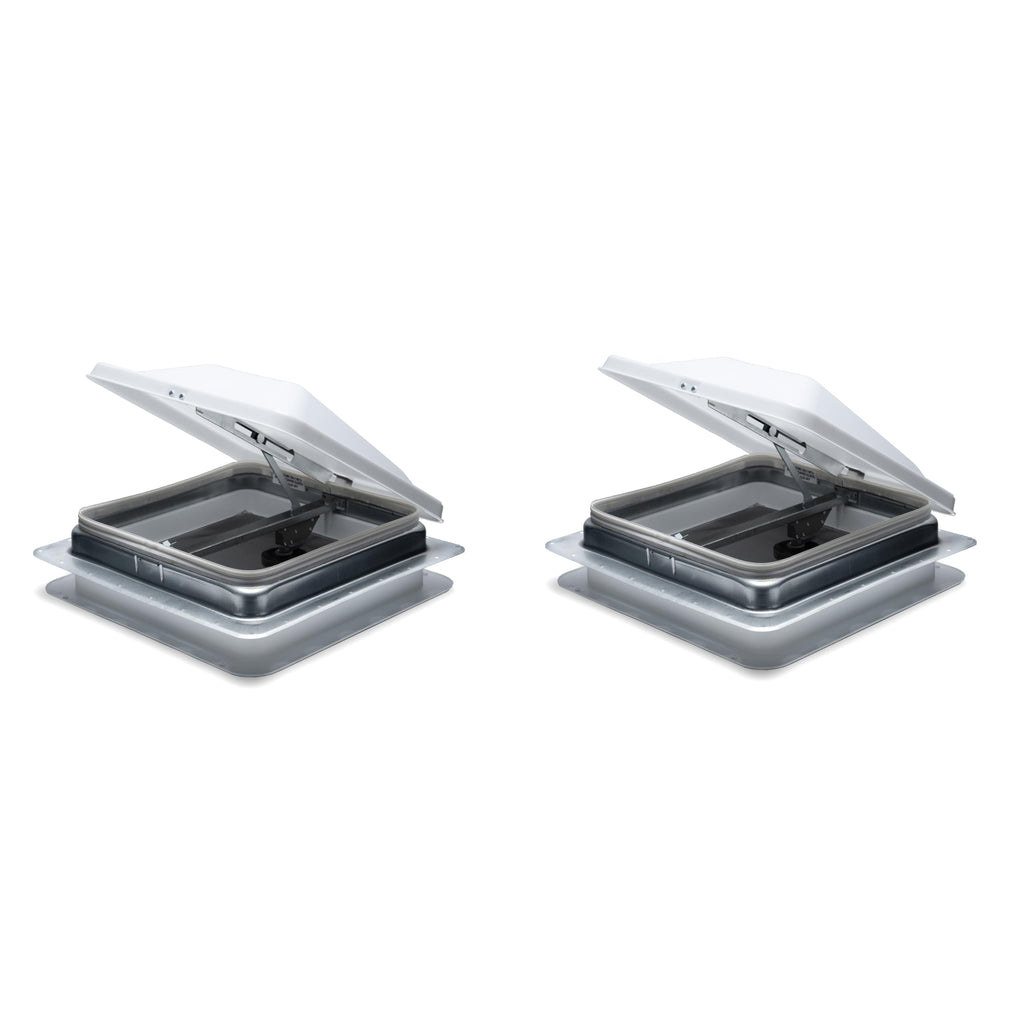 14" White Cargo Universal Roof Vents with White Lids S643029