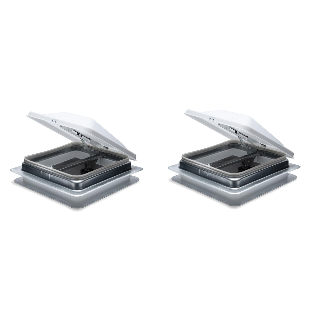 14" White Cargo Universal Roof Vents with White Lids S643029