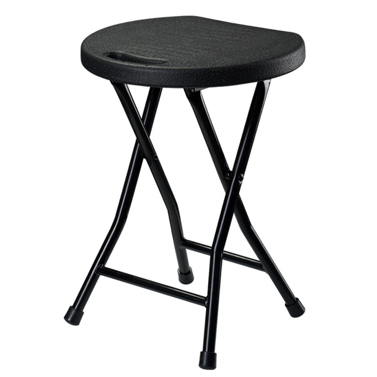 18 inch Portable Folding Plastic Stool with Steel Frame P570825