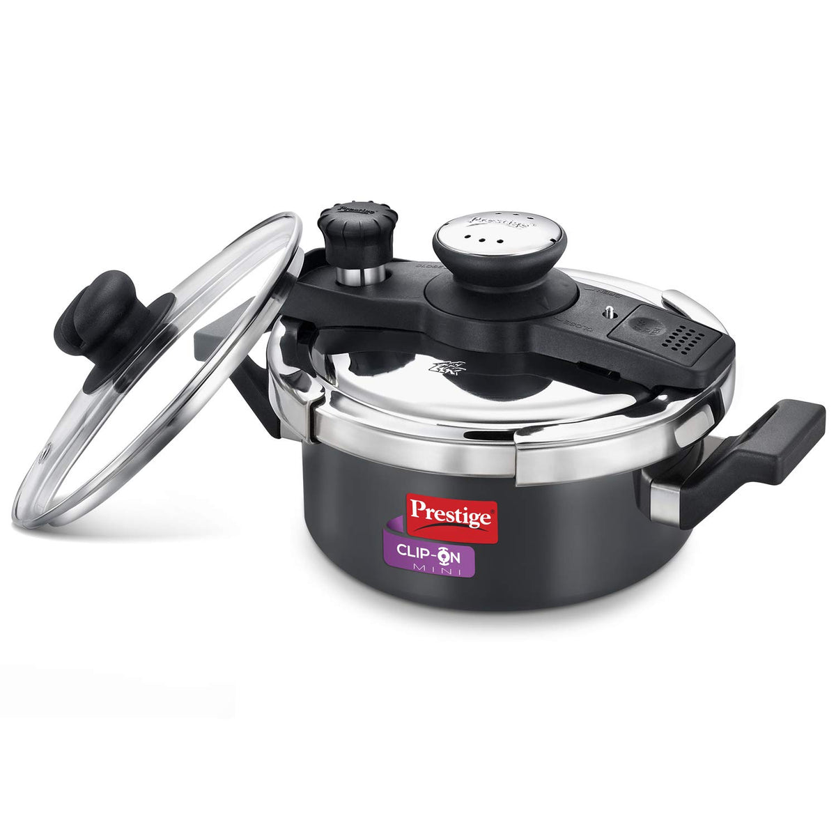 2 L Hard Anodised Pressure Cooker with Glass Lid S840