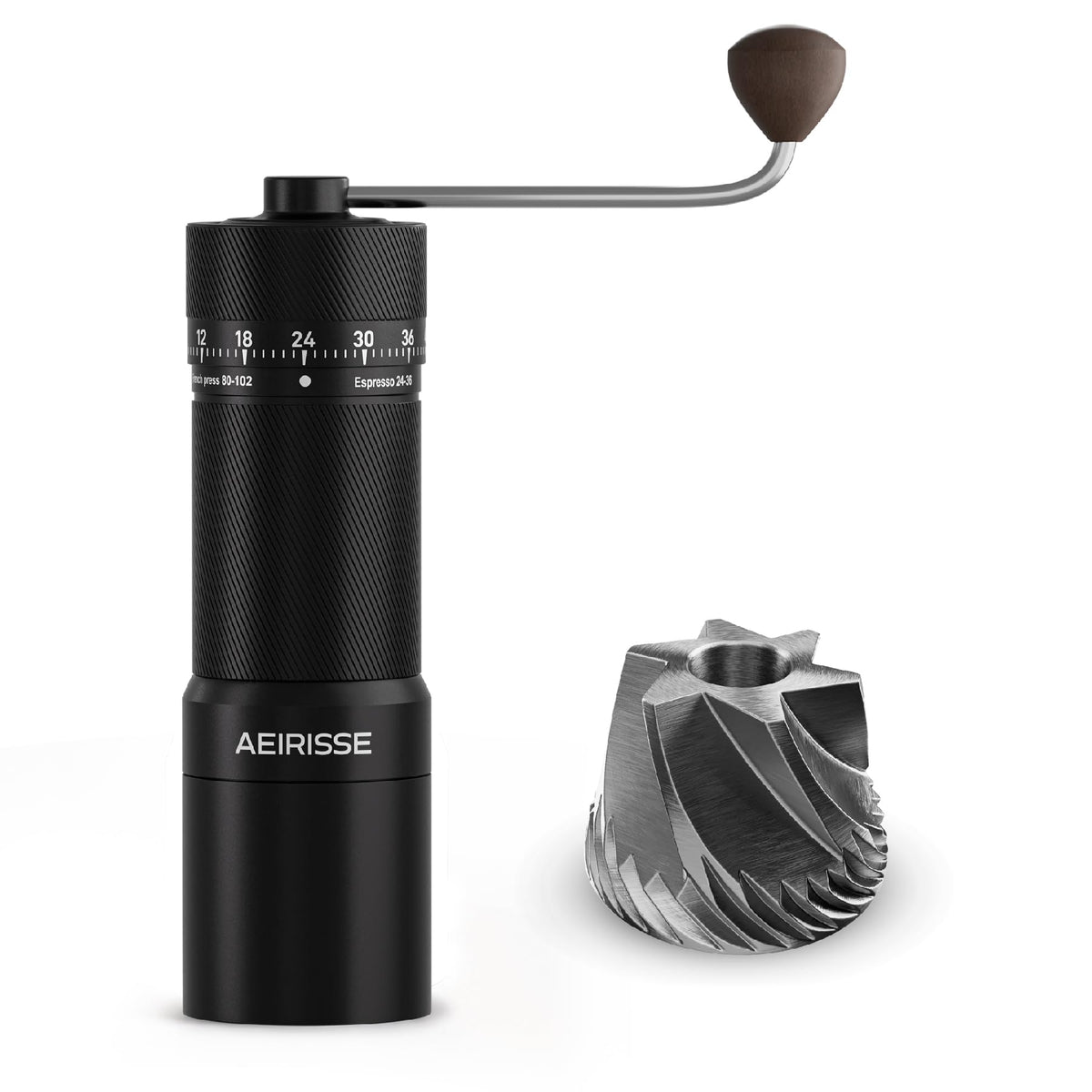 Manual 72-Click Conical Burr Stainless Steel Coffee Grinder N932019