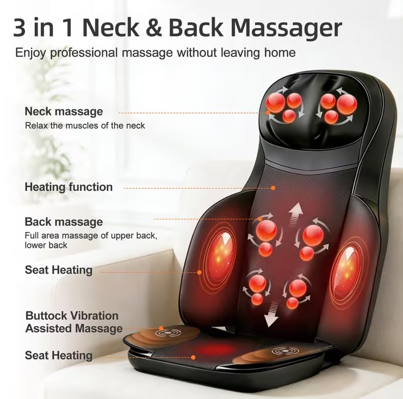 Portable Full Body Massage Mat with Heat & Vibration T590453