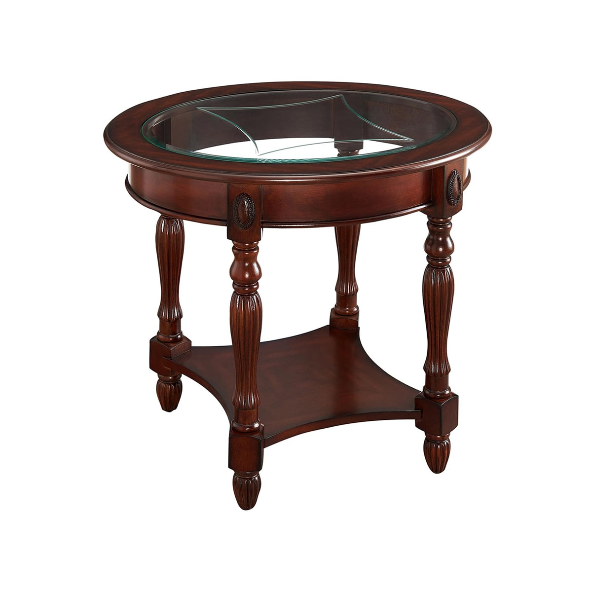 Solid Wood Oval End Table L4900