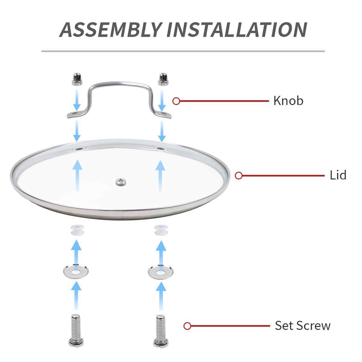 10" Tempered Glass Pan Lid with Steam Vent B8151