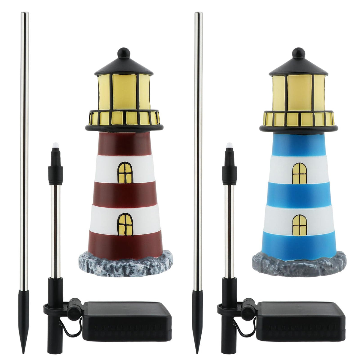 2 Pack 7 Color Changing Solar Garden Stake Lights Y39011