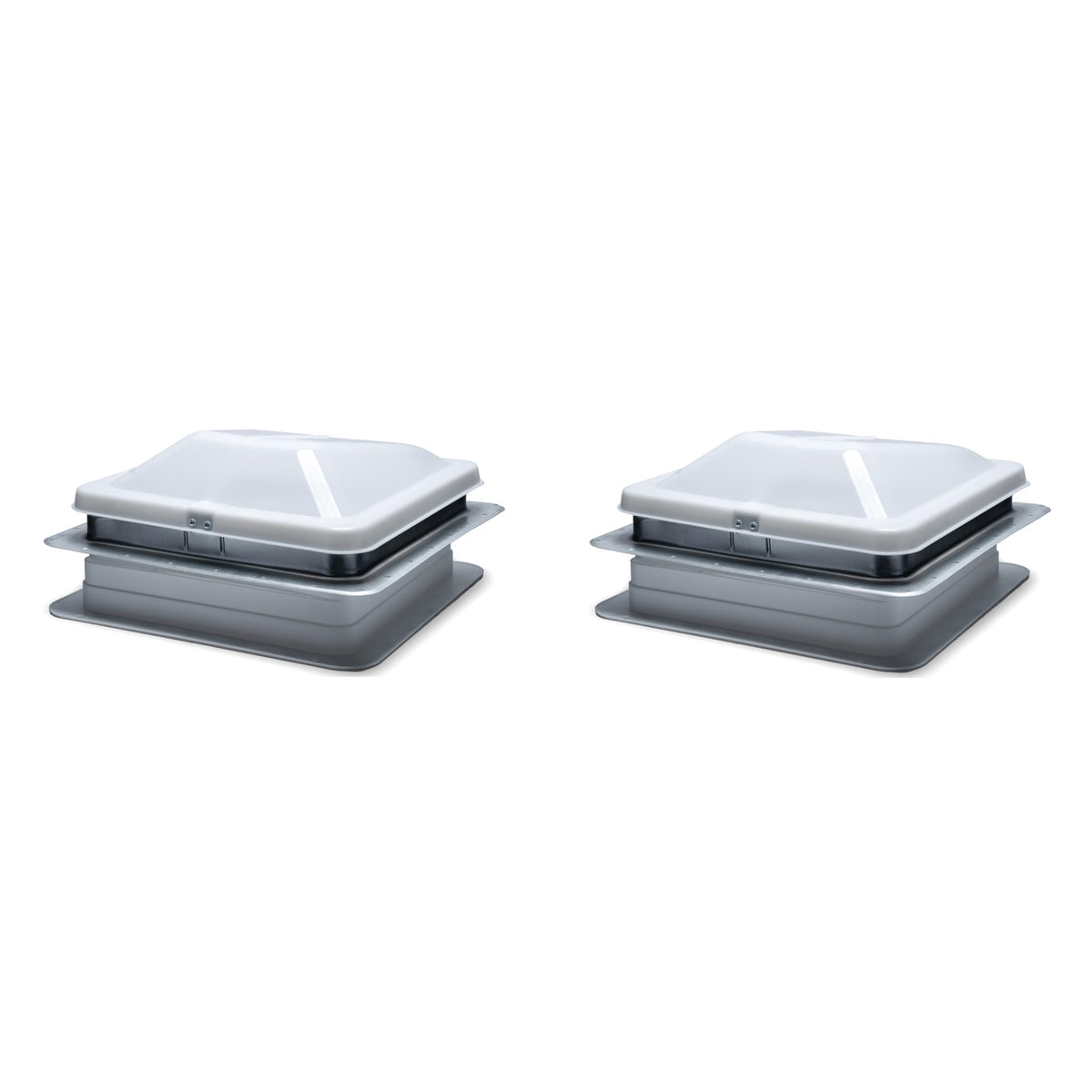 14" White Cargo Universal Roof Vents with White Lids S643029
