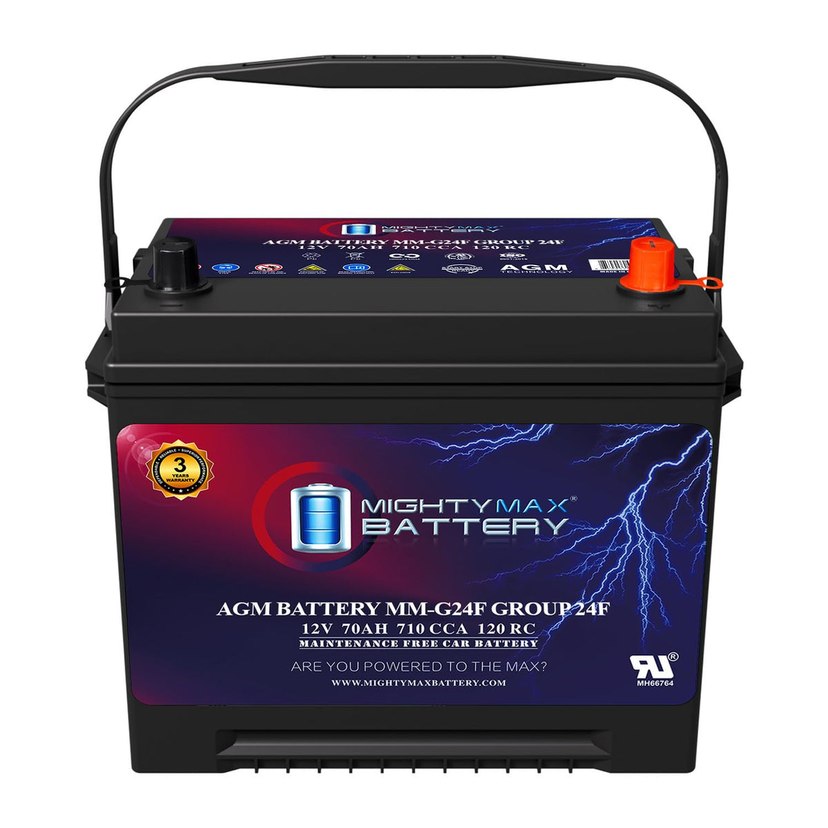 12V 70Ah AGM Replacement Battery O955