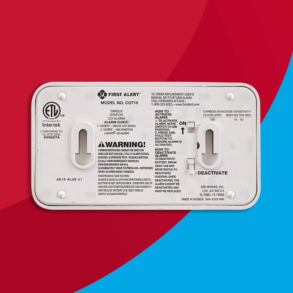10-Year Battery Carbon Monoxide Alarm with Digital Display V6245