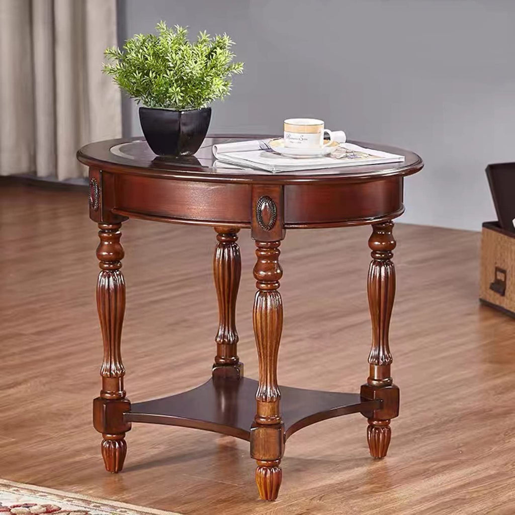 Solid Wood Oval End Table L4900