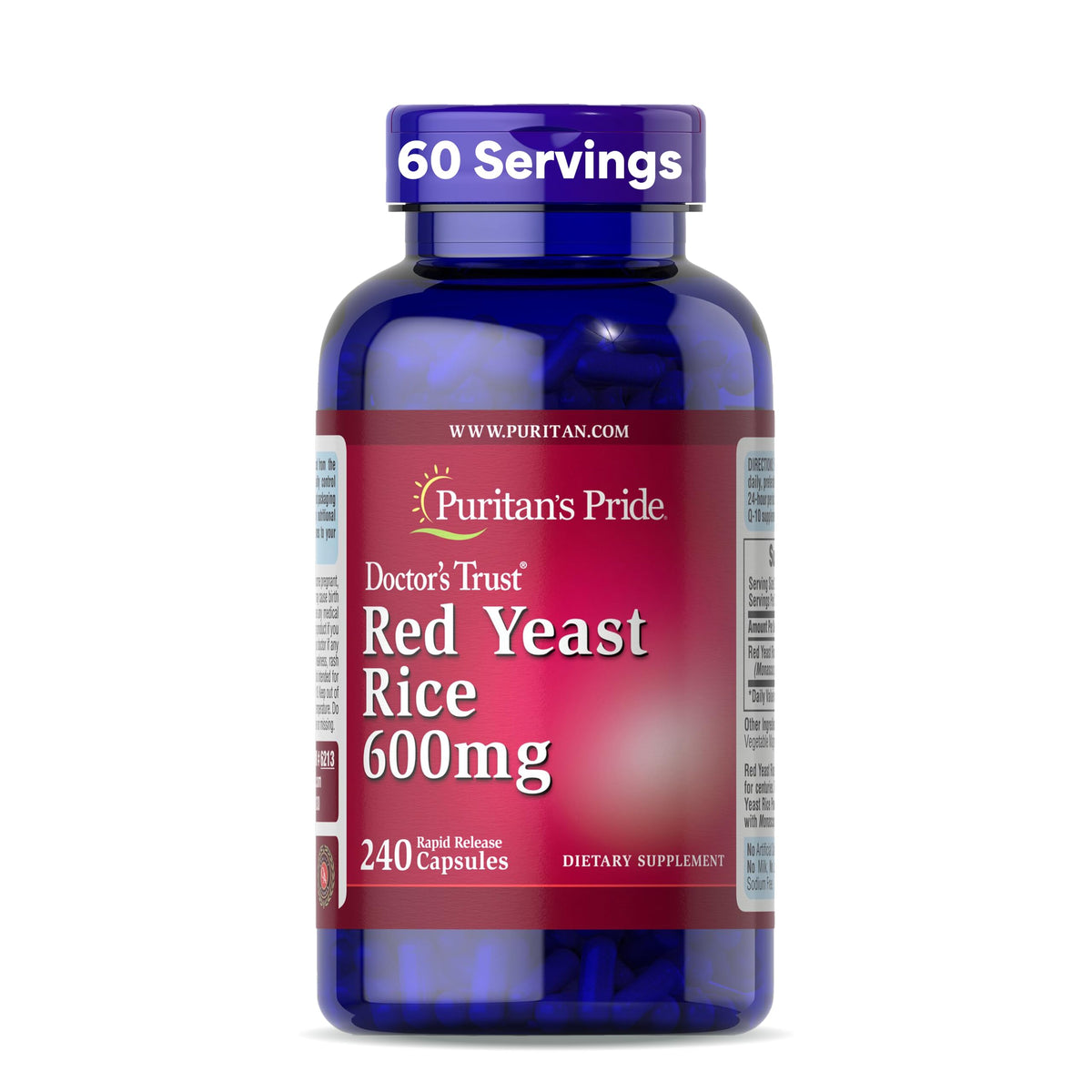 Red Yeast Rice 600mg 240 Capsules C764026
