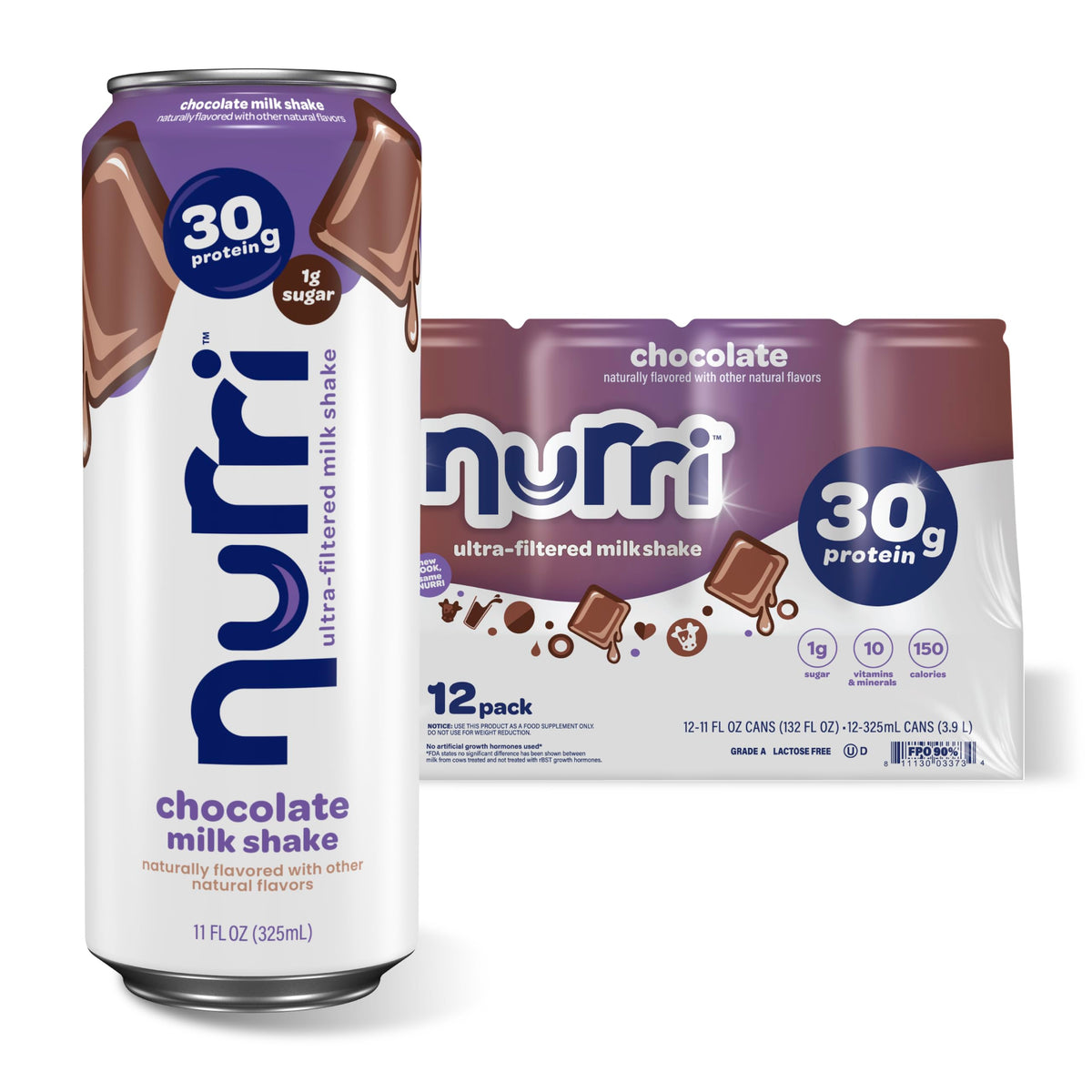 30g Protein Chocolate Lactose Free Milk Shake 12 Cans C971508