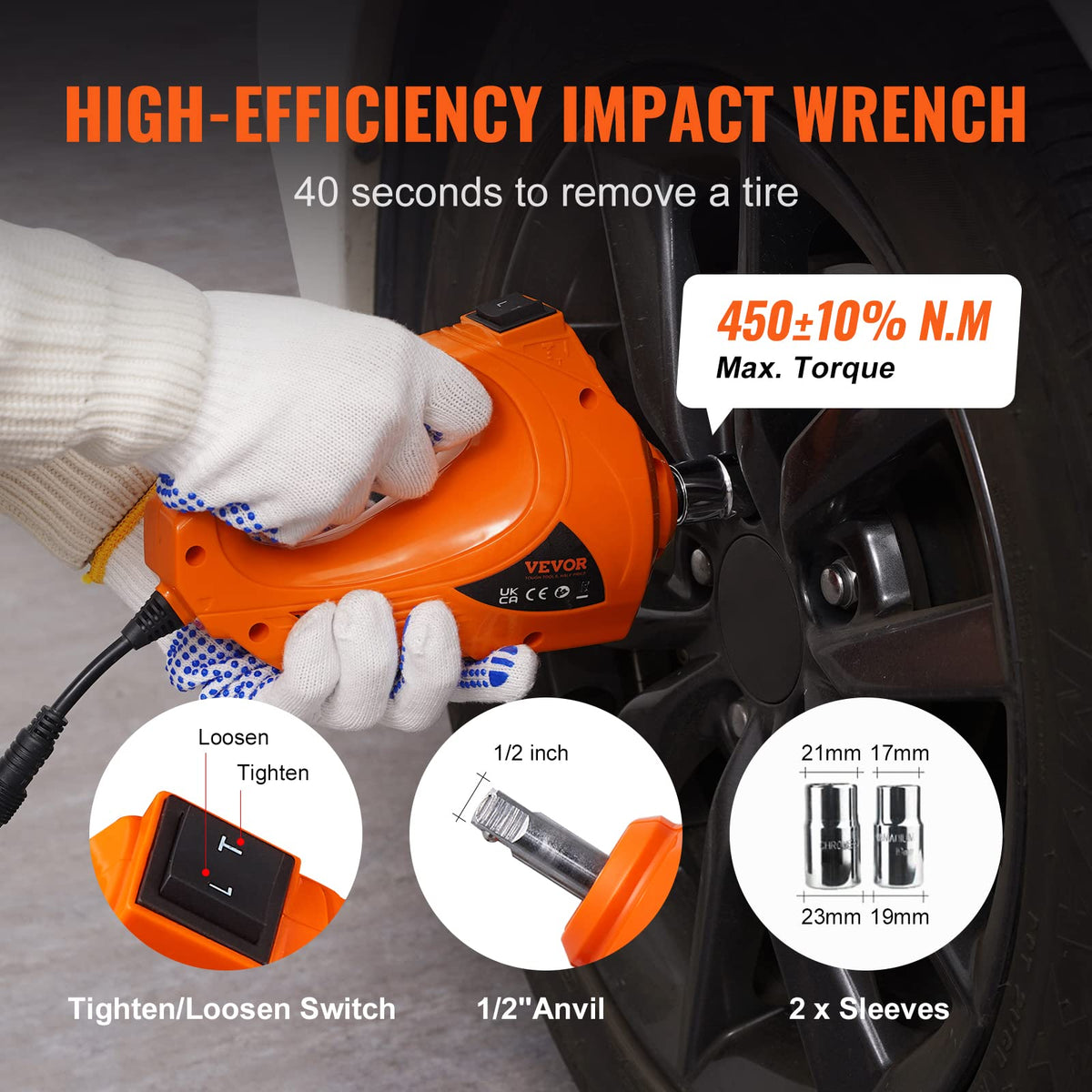 12V Electric Scissor Car Jack 3 Tons with Impact Wrench W483882