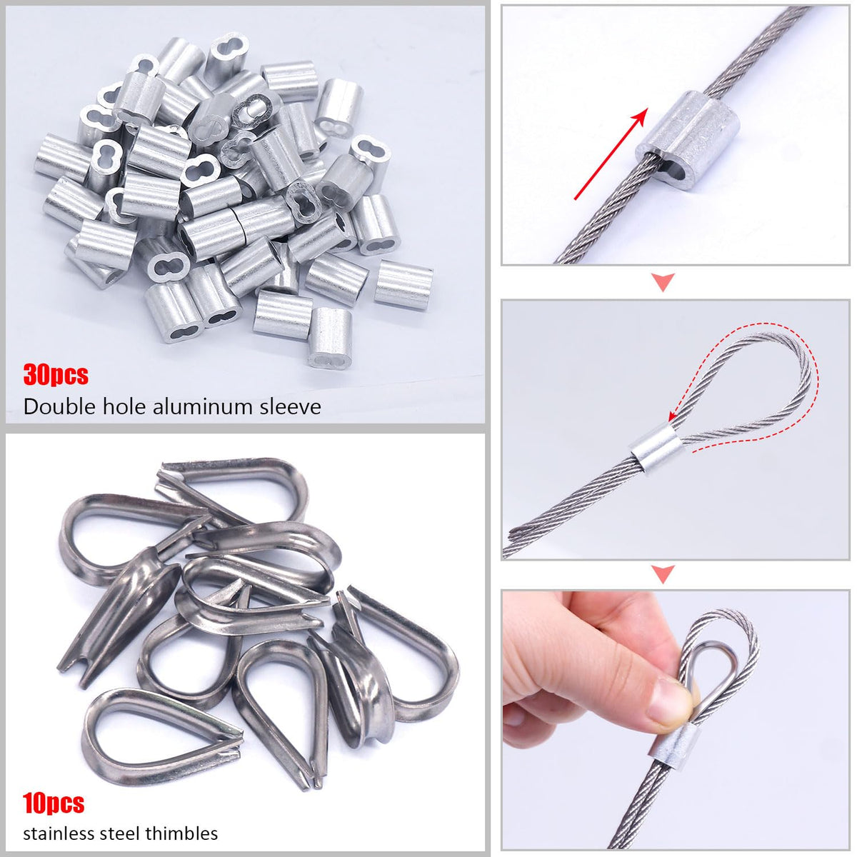 1/8" T316 Stainless Steel Cable Rope 7x7 Wire Rope Y8626