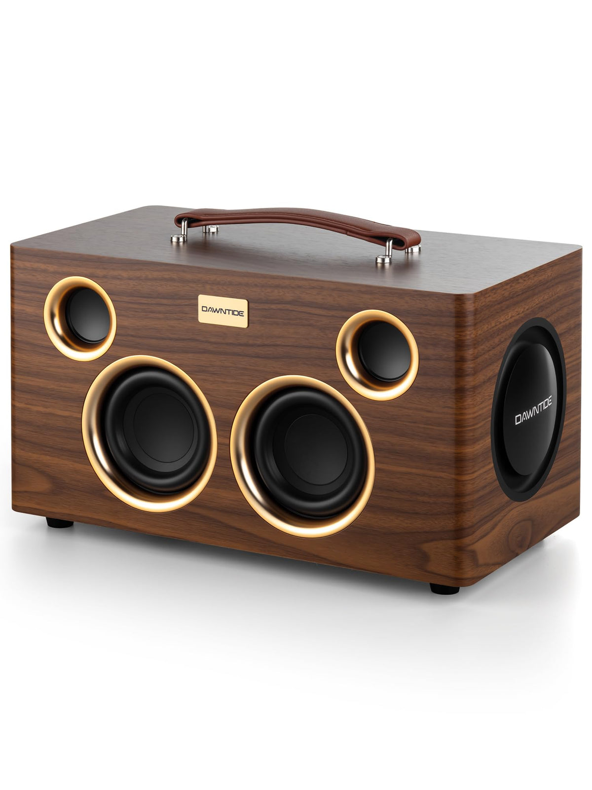 Portable Bluetooth Speaker 240W Peak Power Wooden Audio System N802489