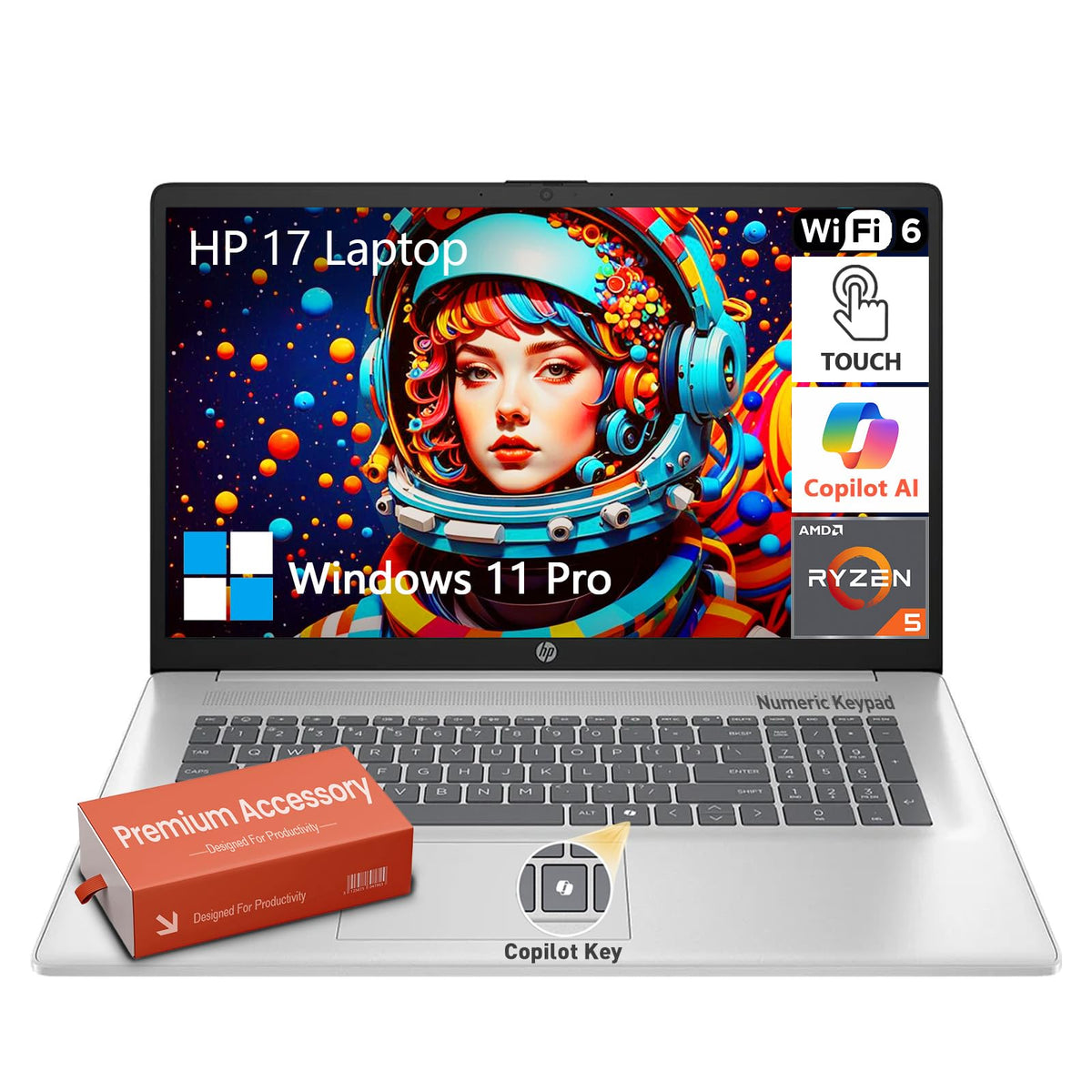 17 Laptop Touchscreen AMD Ryzen 5 16GB RAM 1TB SSD Y9553