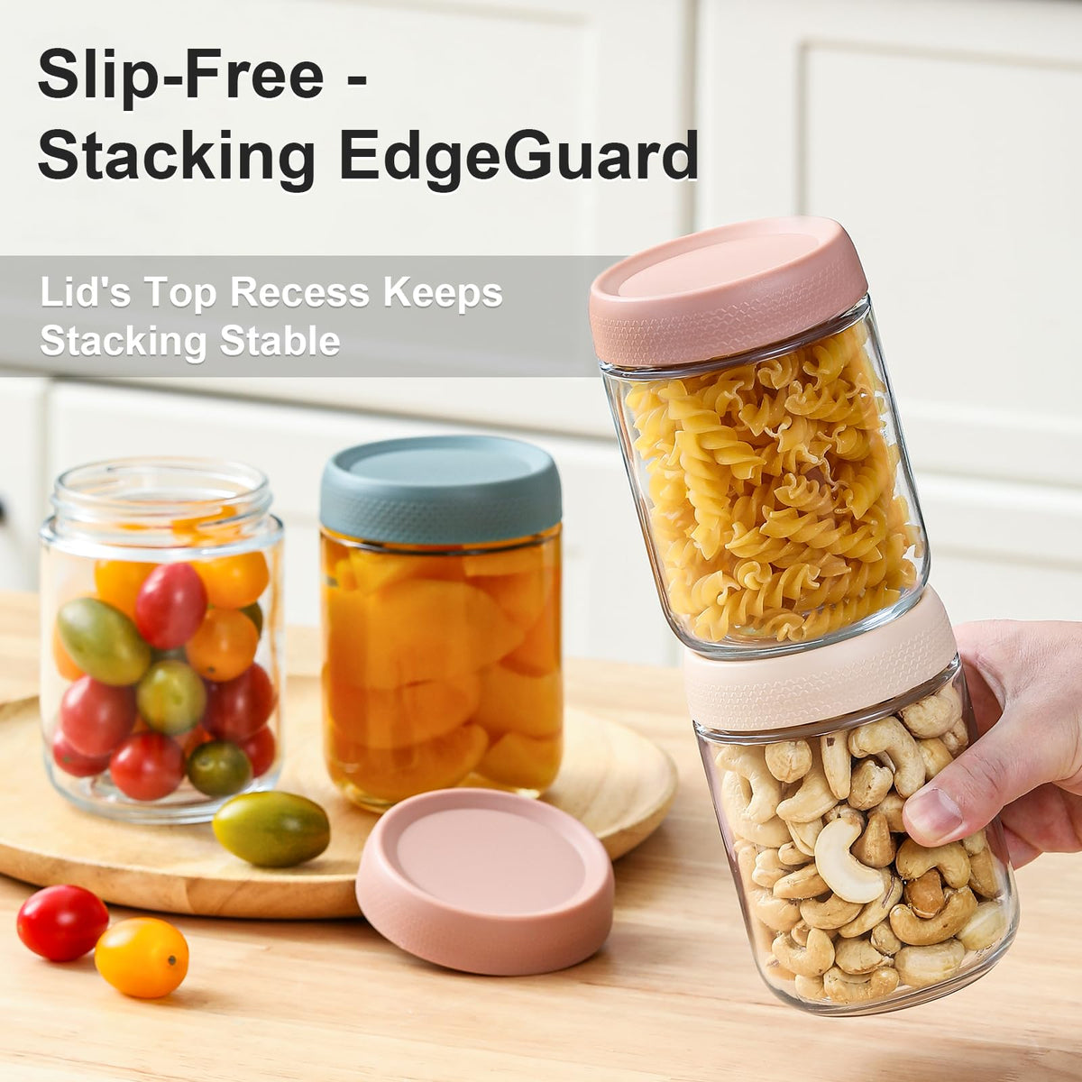 16oz Glass Jars with Airtight Lids J516