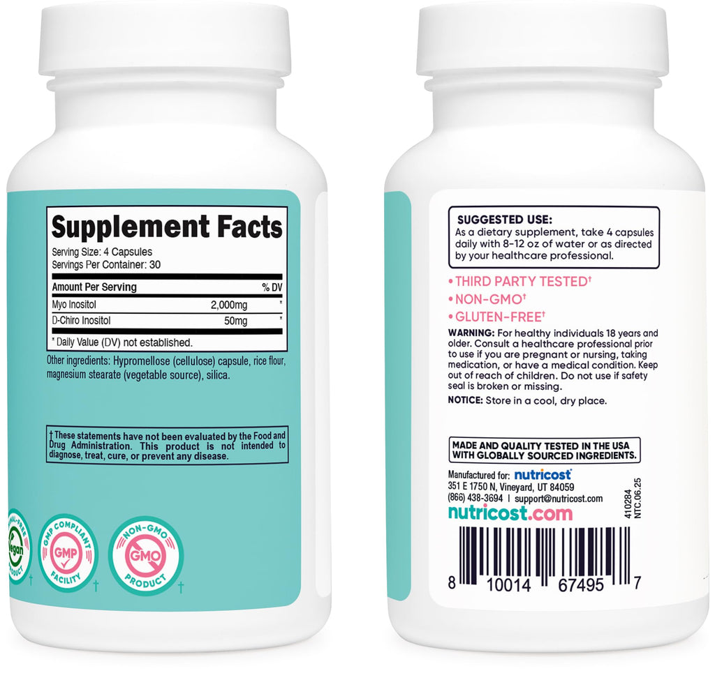 120 Capsules GMO-Free Inositol S717754
