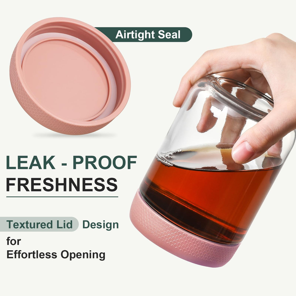 16oz Glass Jars with Airtight Lids J516