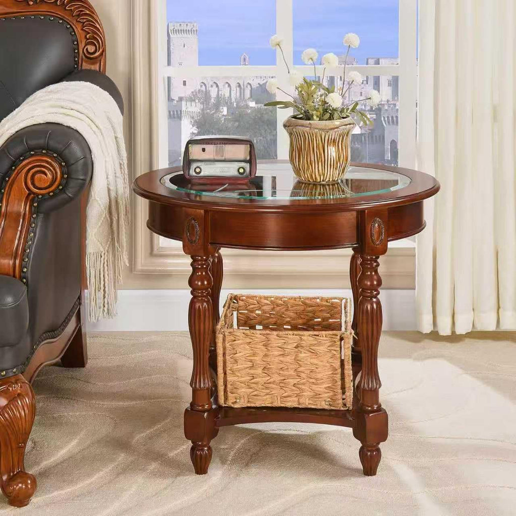 Solid Wood Oval End Table L4900