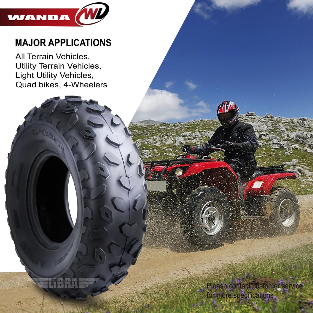 2 ATV Tires 19x7-8 K630