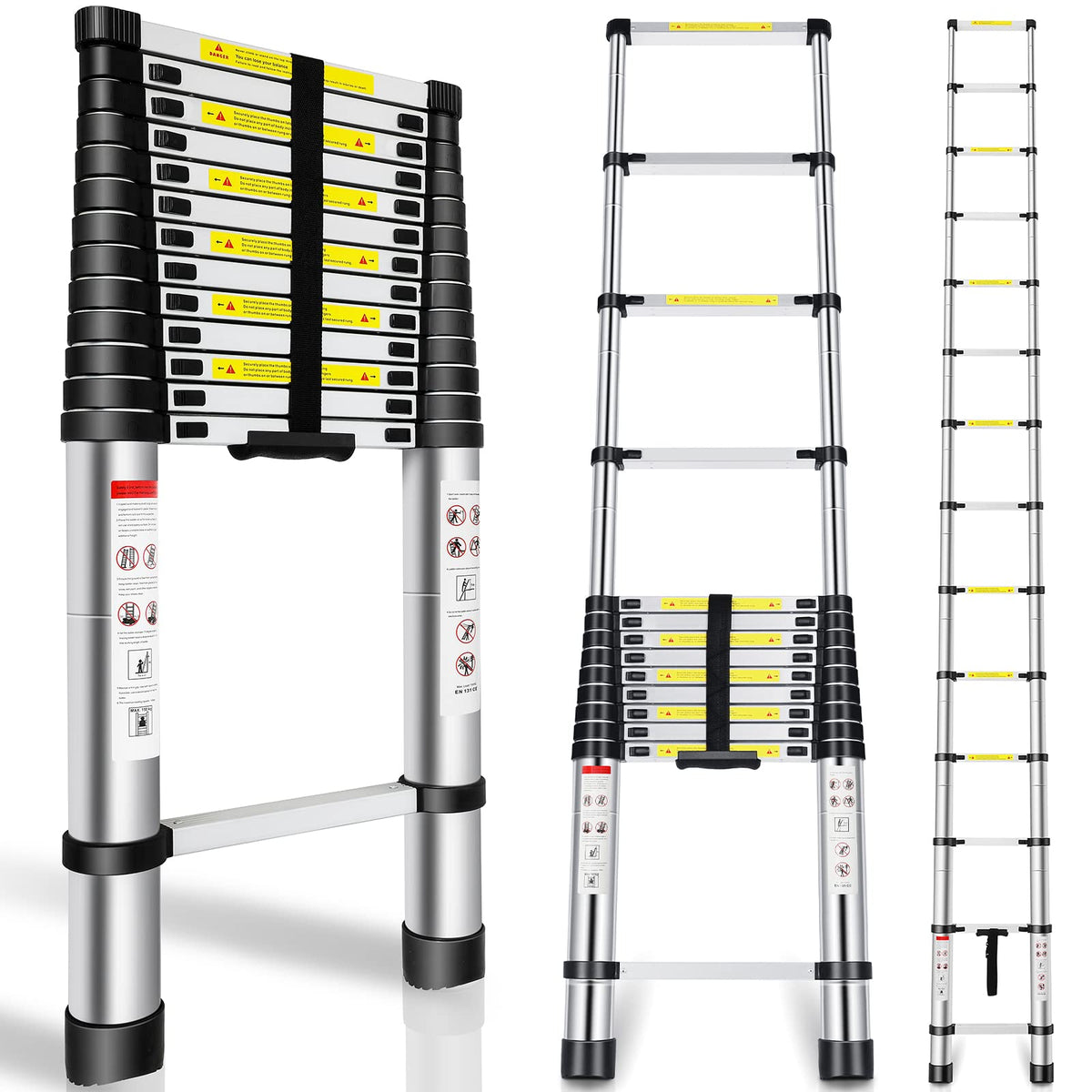 16.5FT Aluminum Telescoping Ladder 330 lbs L49872