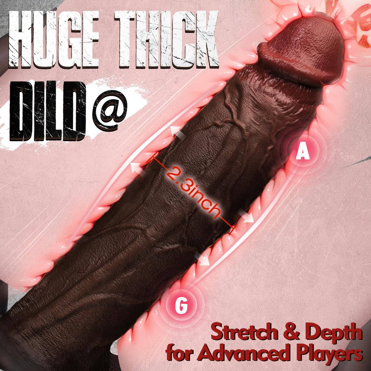 13 Inch Thick Black Dildo W35557