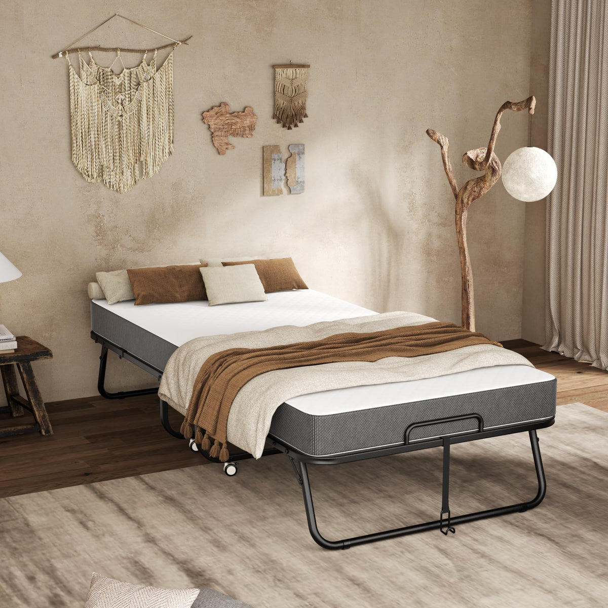 Folding Bed with Mattress 75" x 38" Memory Foam K861