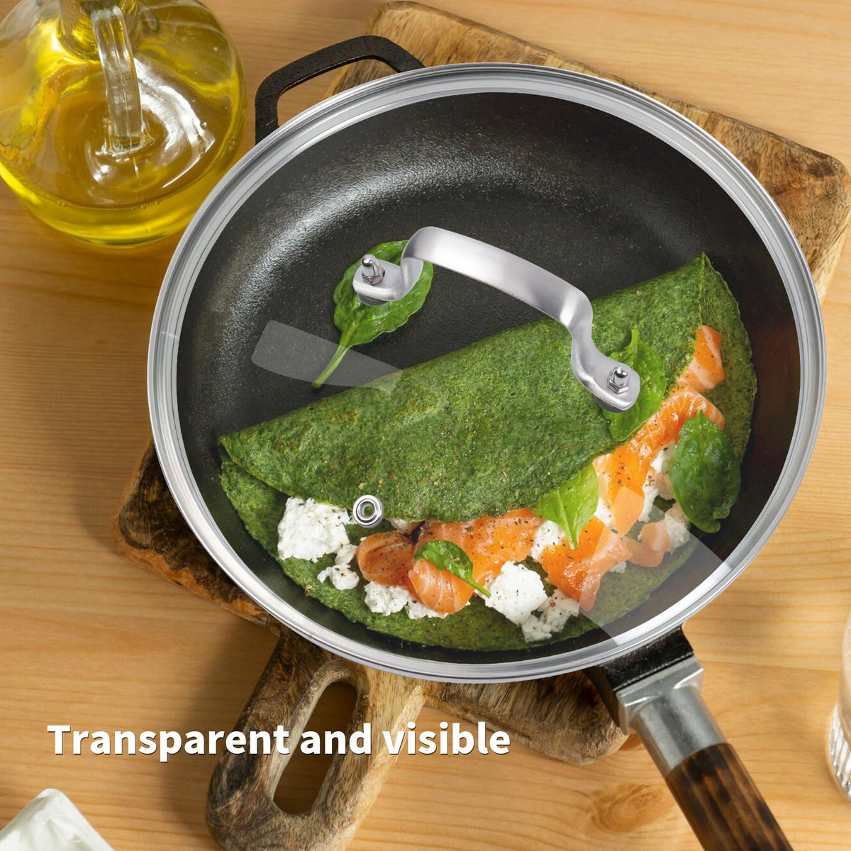 10" Tempered Glass Pan Lid with Steam Vent B8151