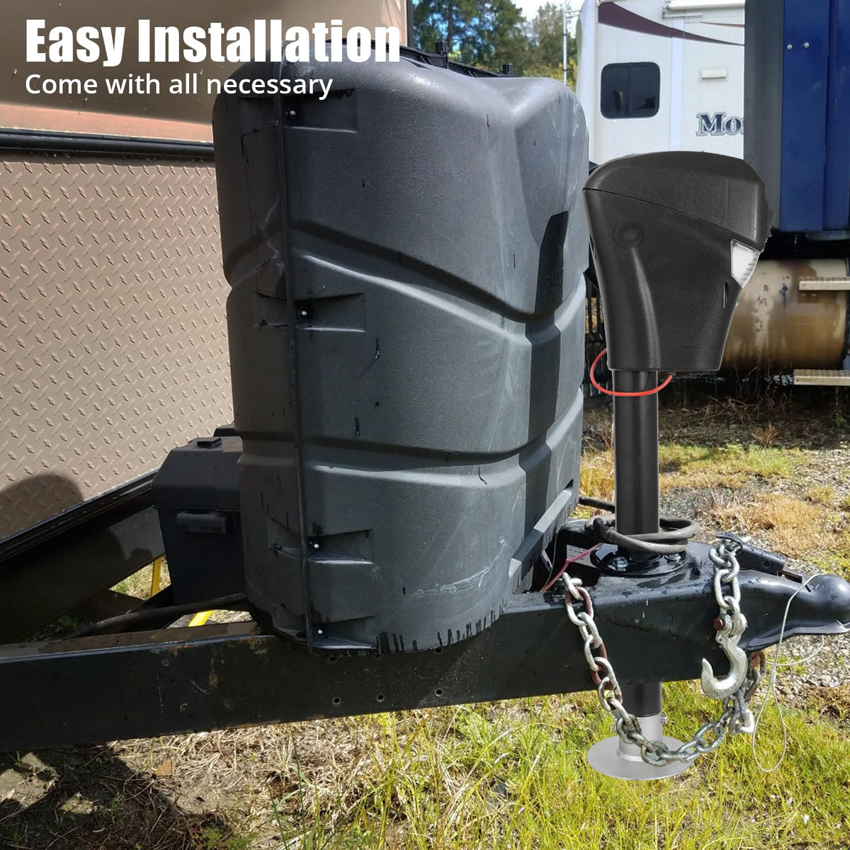 3500lbs Electric Trailer Jack with Front LED, 18" Lift Y7284