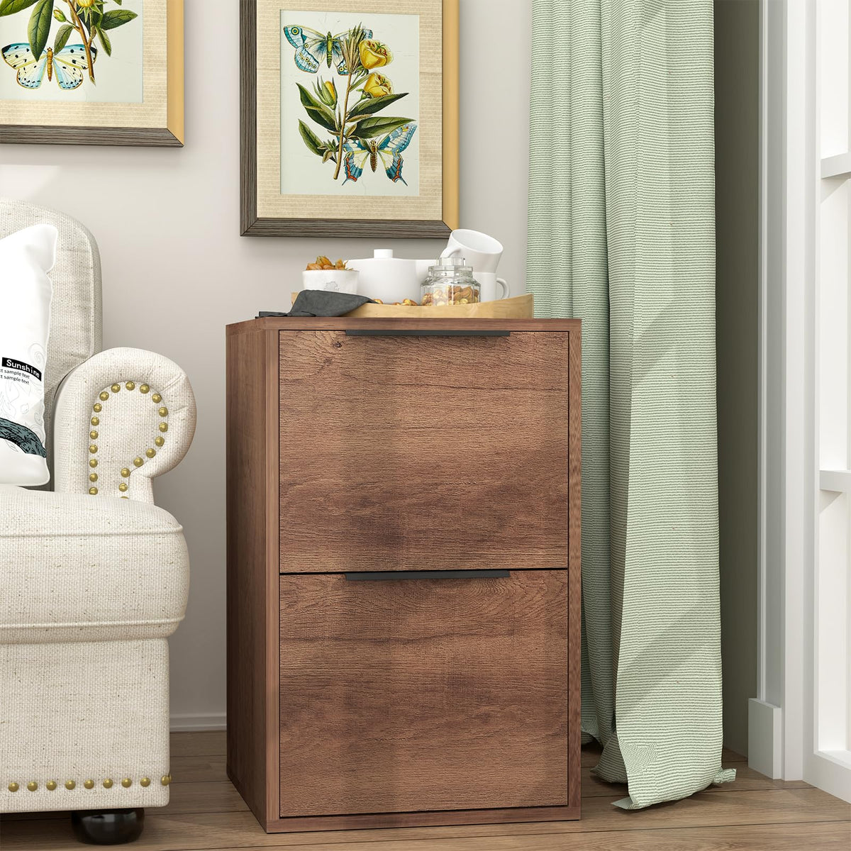 2 Drawer Filing Cabinet with Hanging Rail J661