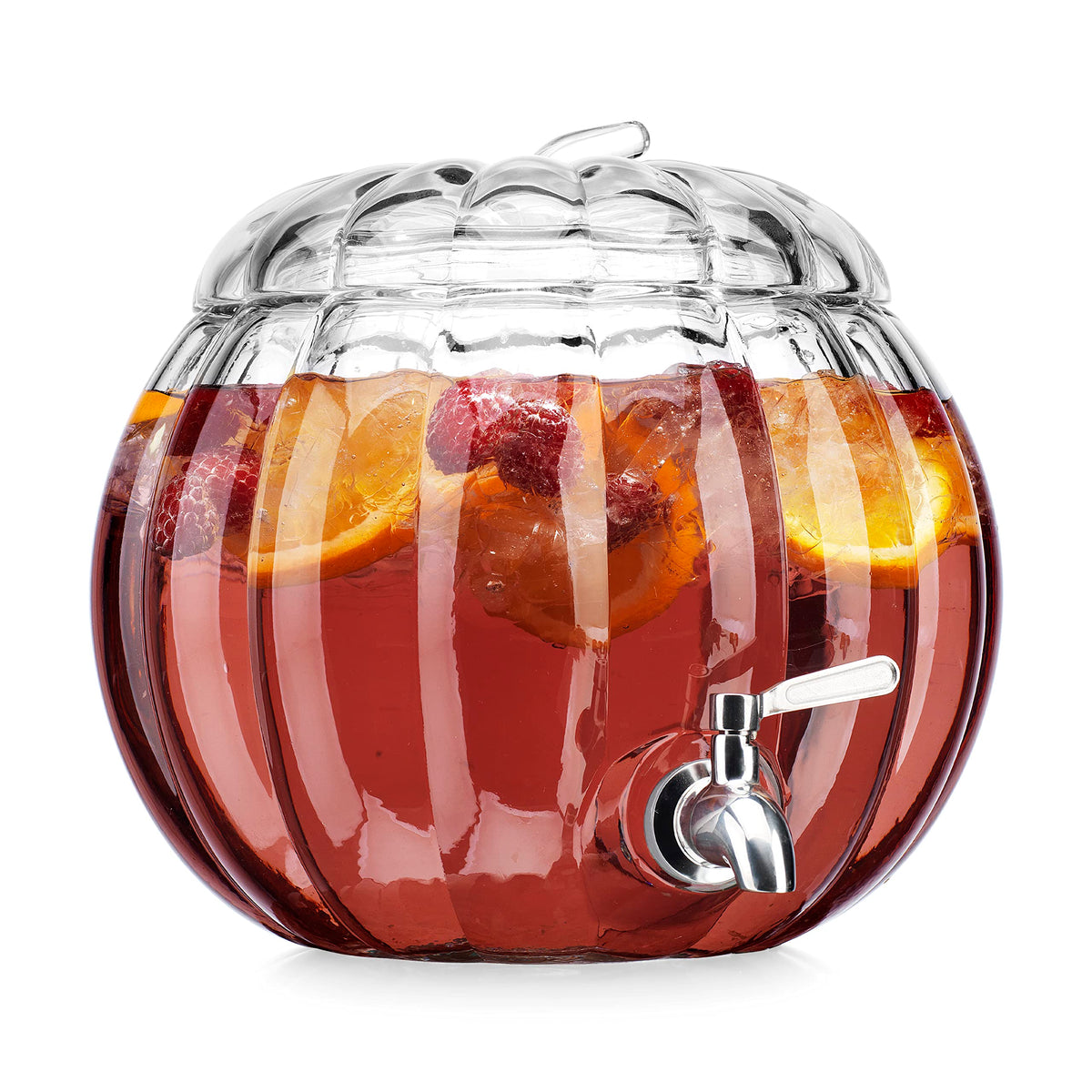 2.11 Gallon Clear Glass Beverage Dispenser with Stainless Steel Spigot N341852