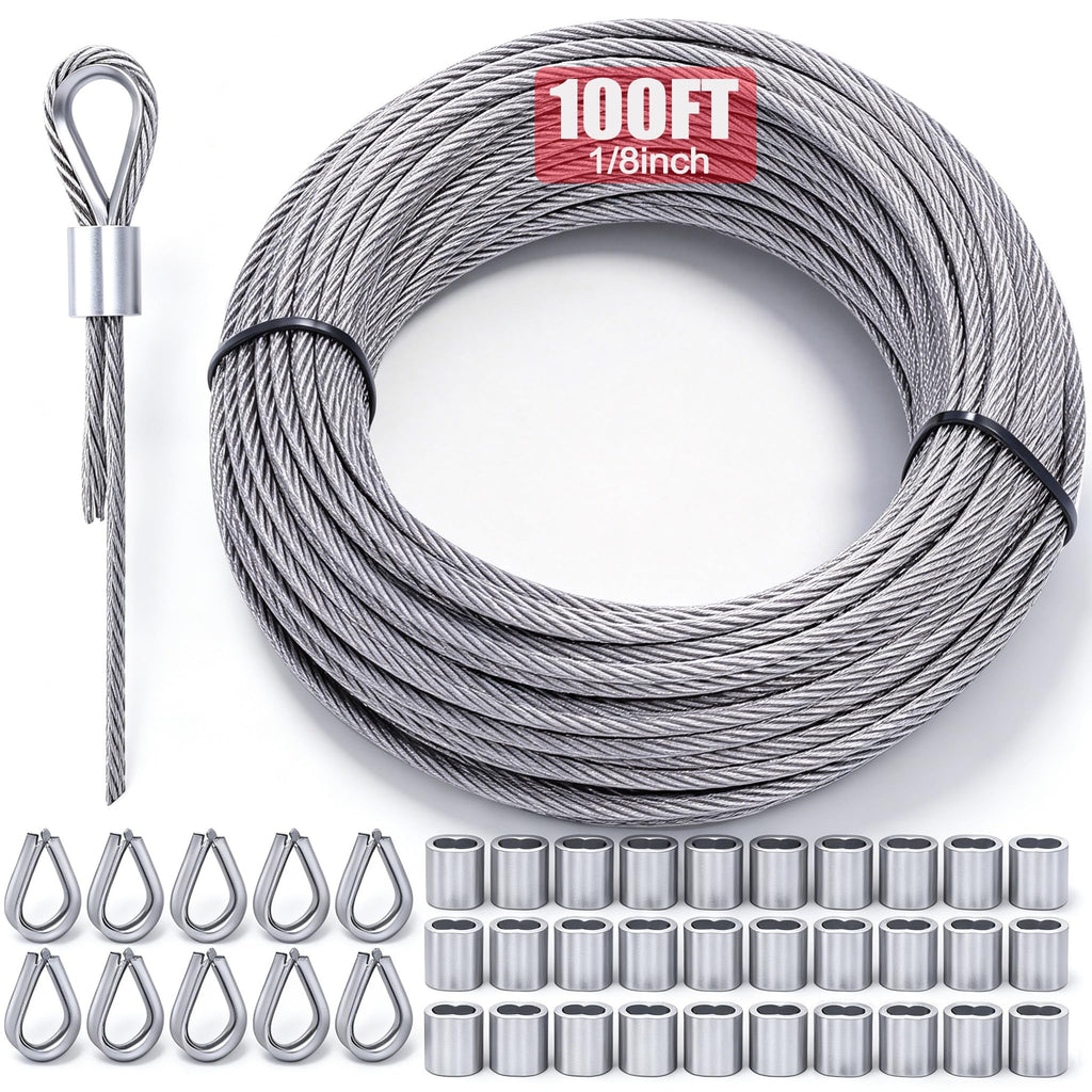 1/8" T316 Stainless Steel Cable Rope 7x7 Wire Rope Y8626